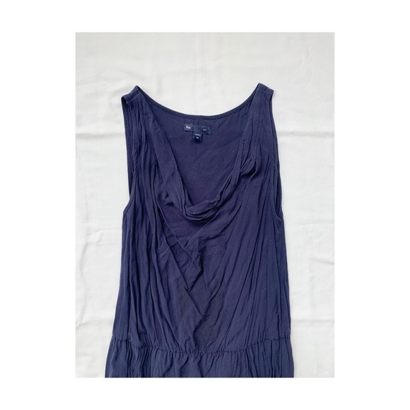 Navy Cowl Neck Dress - Picture 2 of 2